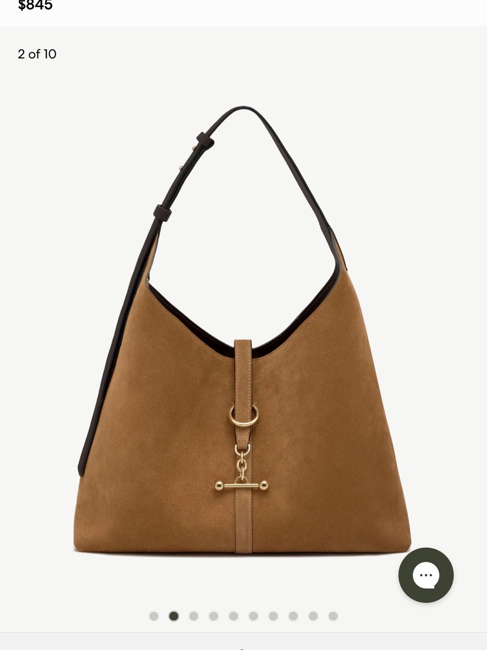 Strathberry Kite Large Hobo Maxi Chestnut Suede